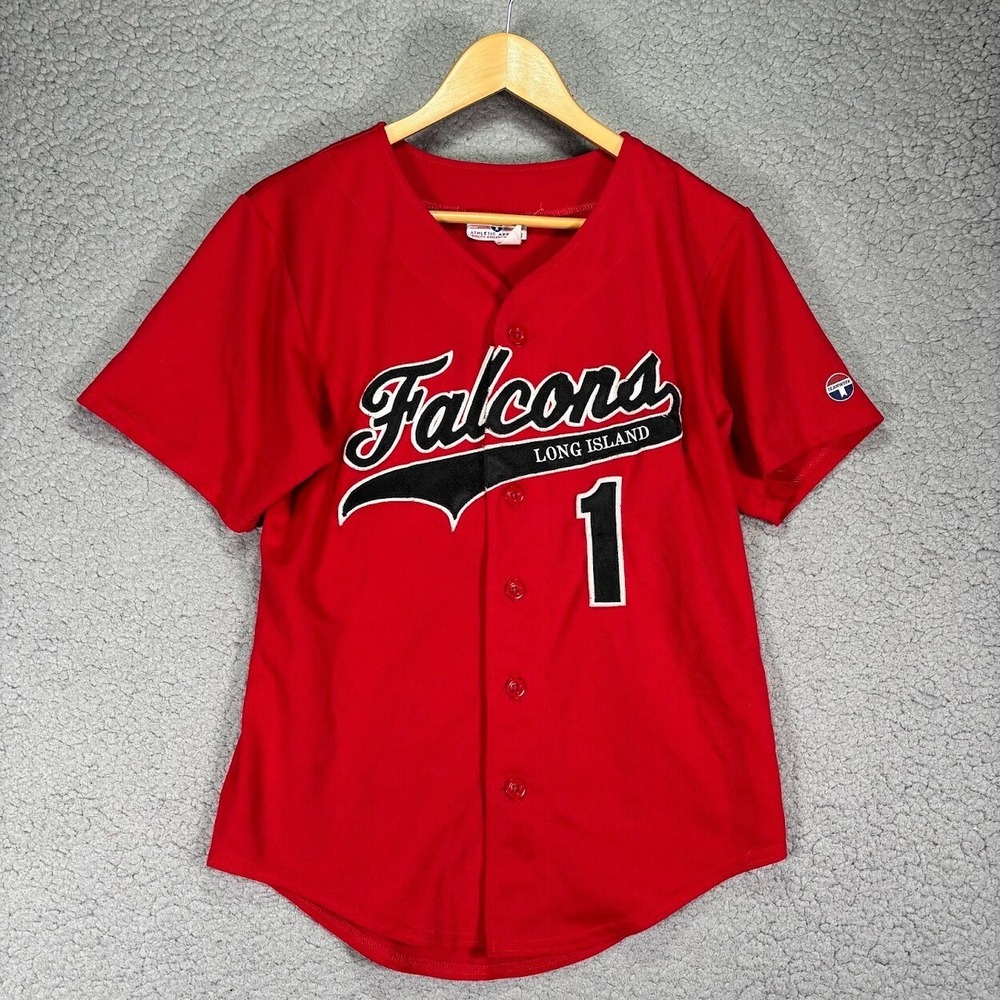 VTG Teamwork Athletic Apparel Long Island Falcons #1 XS 34-36 Baseball Jersey YL